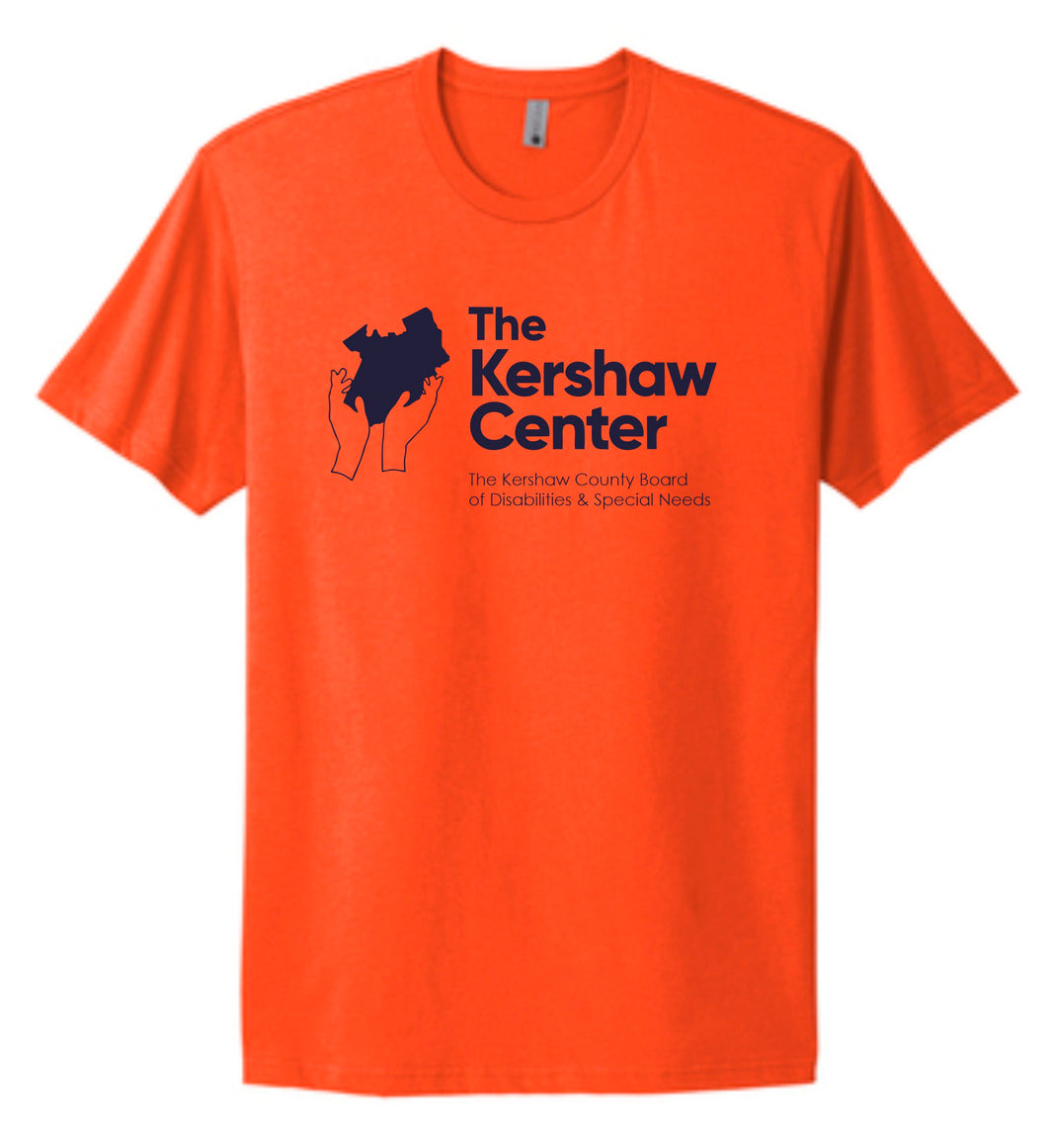 Kershaw Center Orange Next Level Fitted Crew T