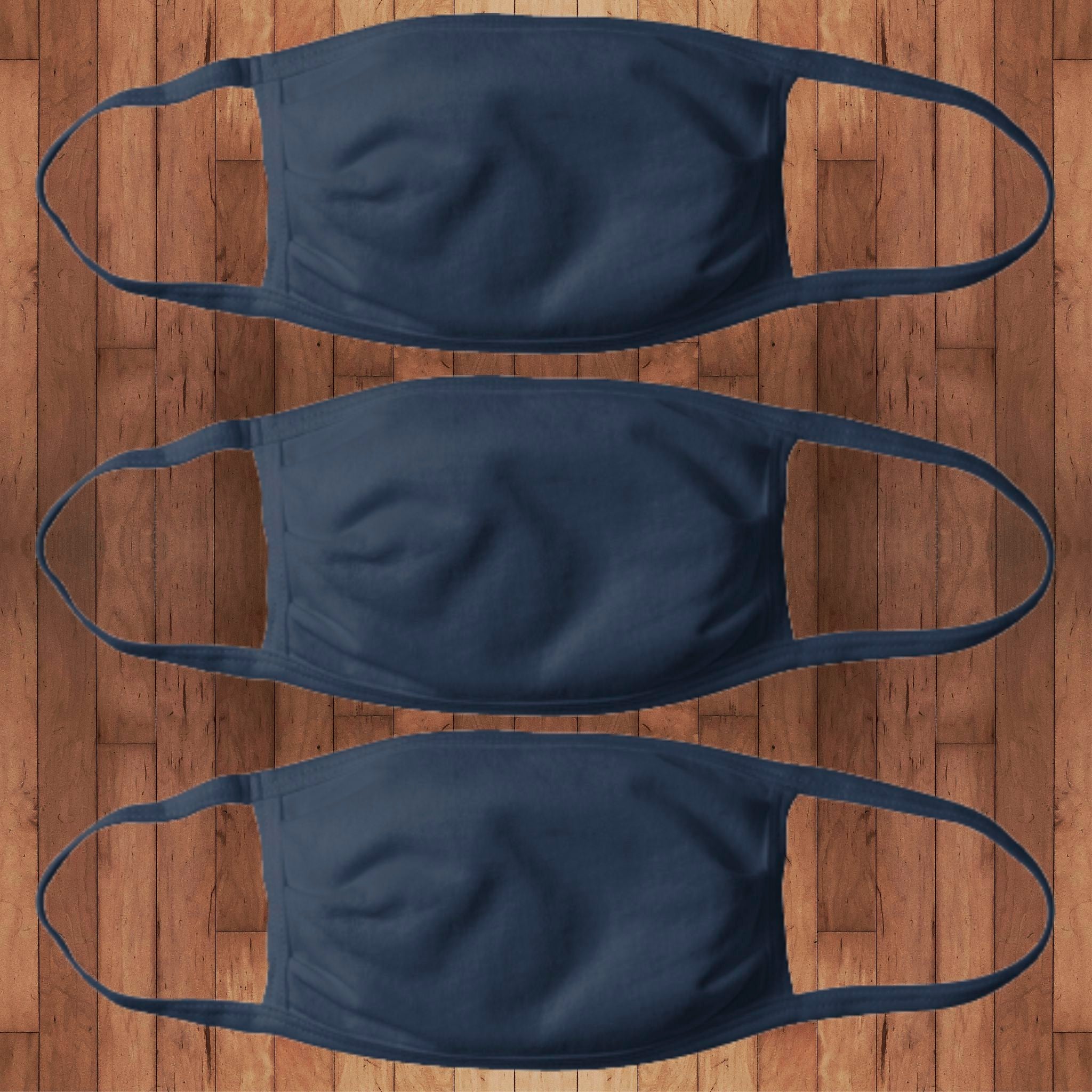 3 Pack | Fitted Cotton Face Cover- navy